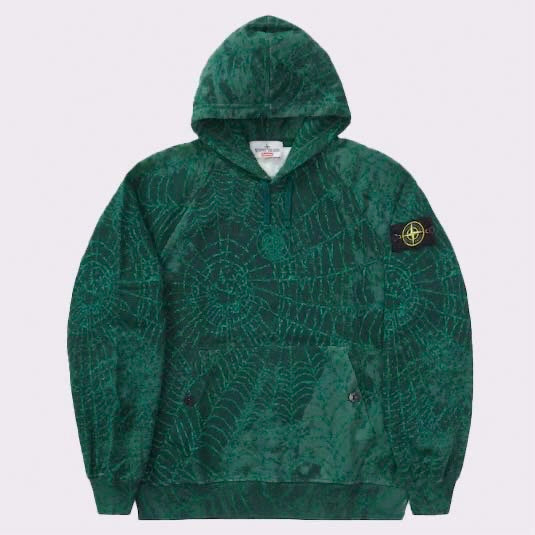 Stone Island x Supreme Hoodie FW23 Green â Luxo Fashion